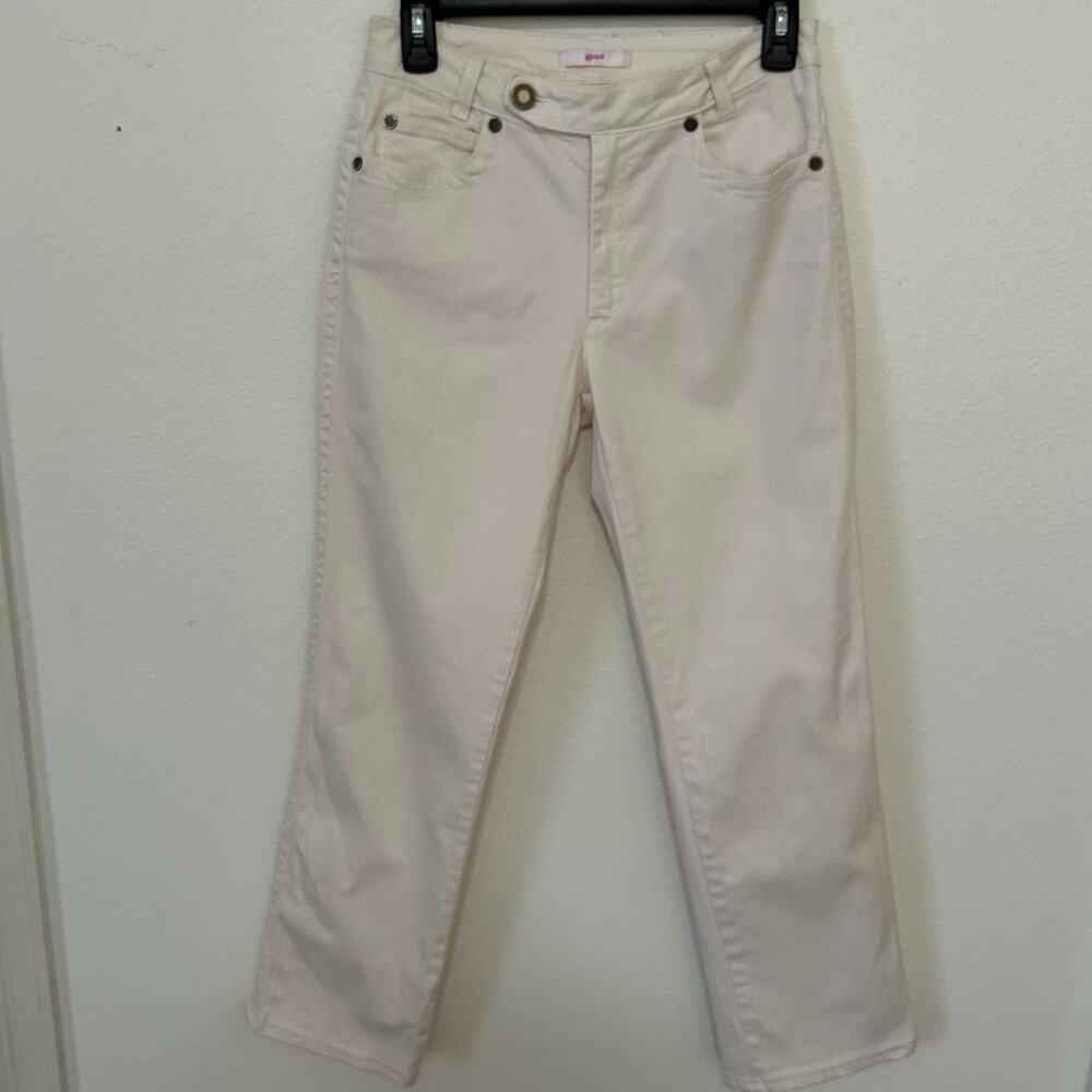 WOMENS LEGGIADRO JEANS WHITE SKINNY JEANS SZ 4